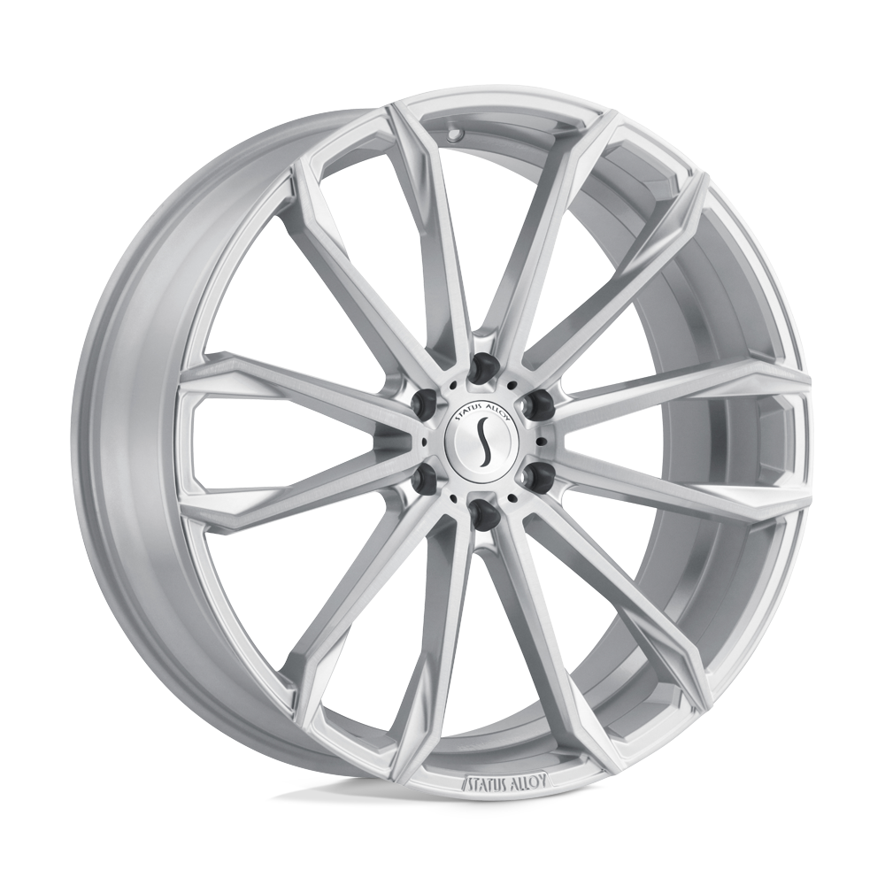 STATUS MASTADON 24X9.5 25 6X139.7 SILVER W/ BRUSHED MACHINED FACE