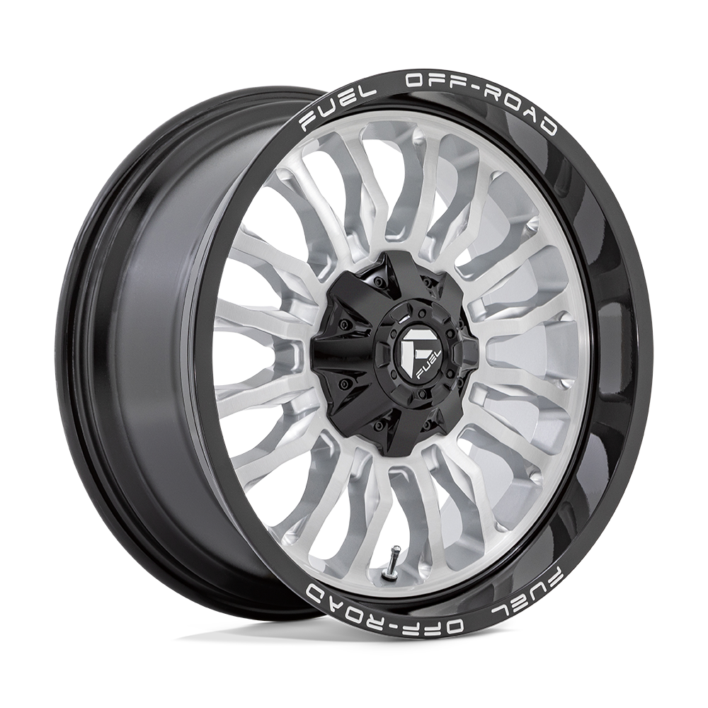 Fuel 1PC D798 ARC 22X12 -44 6X135/6X139.7 SILVER BRUSHED FACE WITH MILLED BLACK LIP