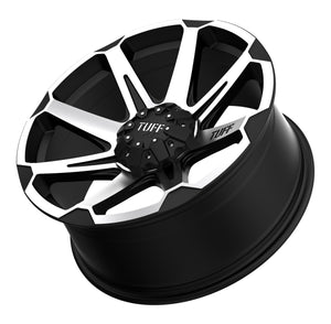 Tuff T05 17X9 10 8X165.1/8X6.5 FLAT BLACK W/ MACHINED FACE