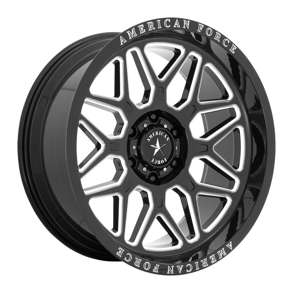 American Force Cast AC001 RUSH 22X10 -18 6X139.7 GLOSS BLACK MILLED