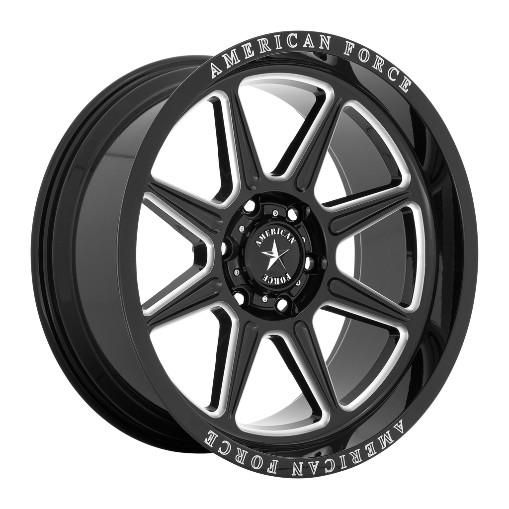 American Force Cast AC002 TRAIL 22X10 -18 6X135/6X5.3 Gloss Black Milled