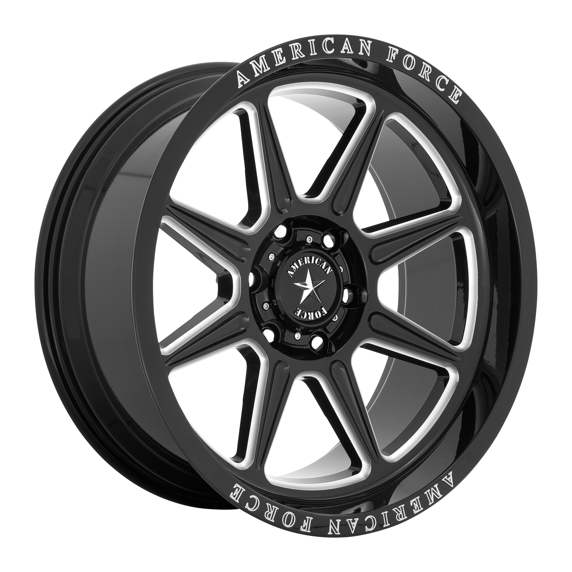 American Force Cast AC002 TRAIL 22X10 -18 6X135/6X5.3 Gloss Black Milled