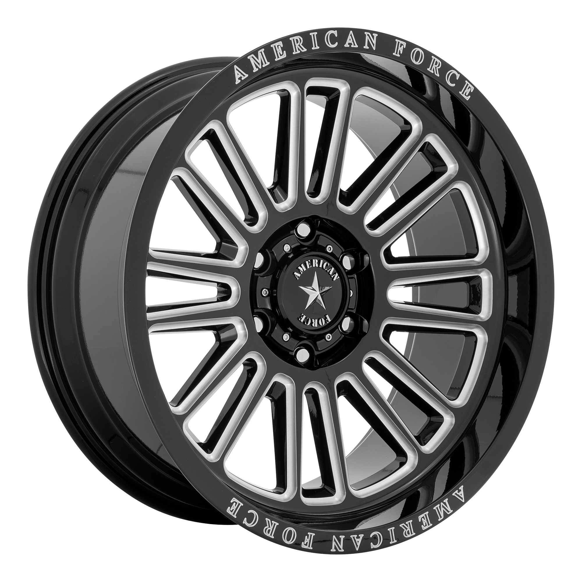 American Force Cast AC003 WEAPON 22X10 -18 6X139.7/6X5.5 Gloss Black Milled