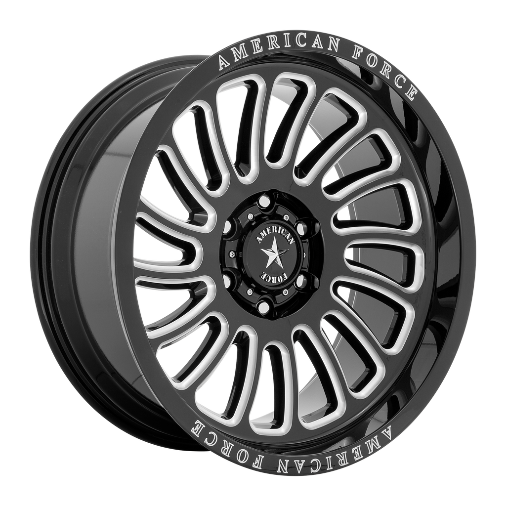 American Force Cast AC004 VULCAN 20X10 -18 6X139.7/6X5.5 Gloss Black Milled