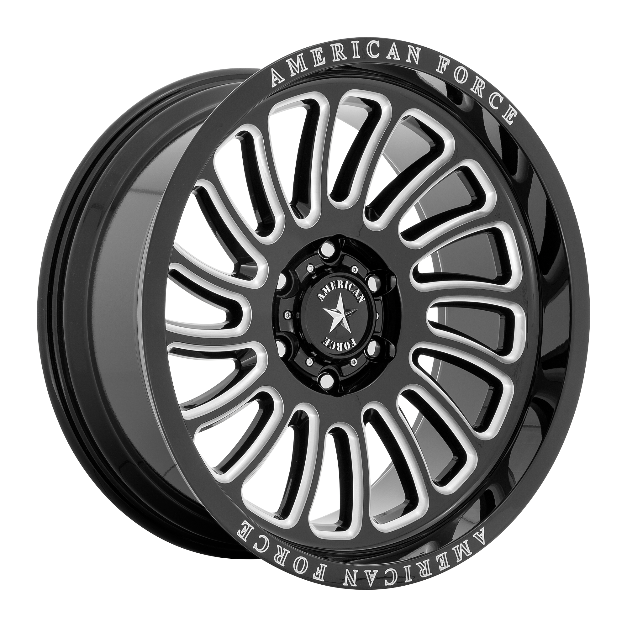 American Force Cast AC004 VULCAN 20X10 -18 6X139.7/6X5.5 Gloss Black Milled