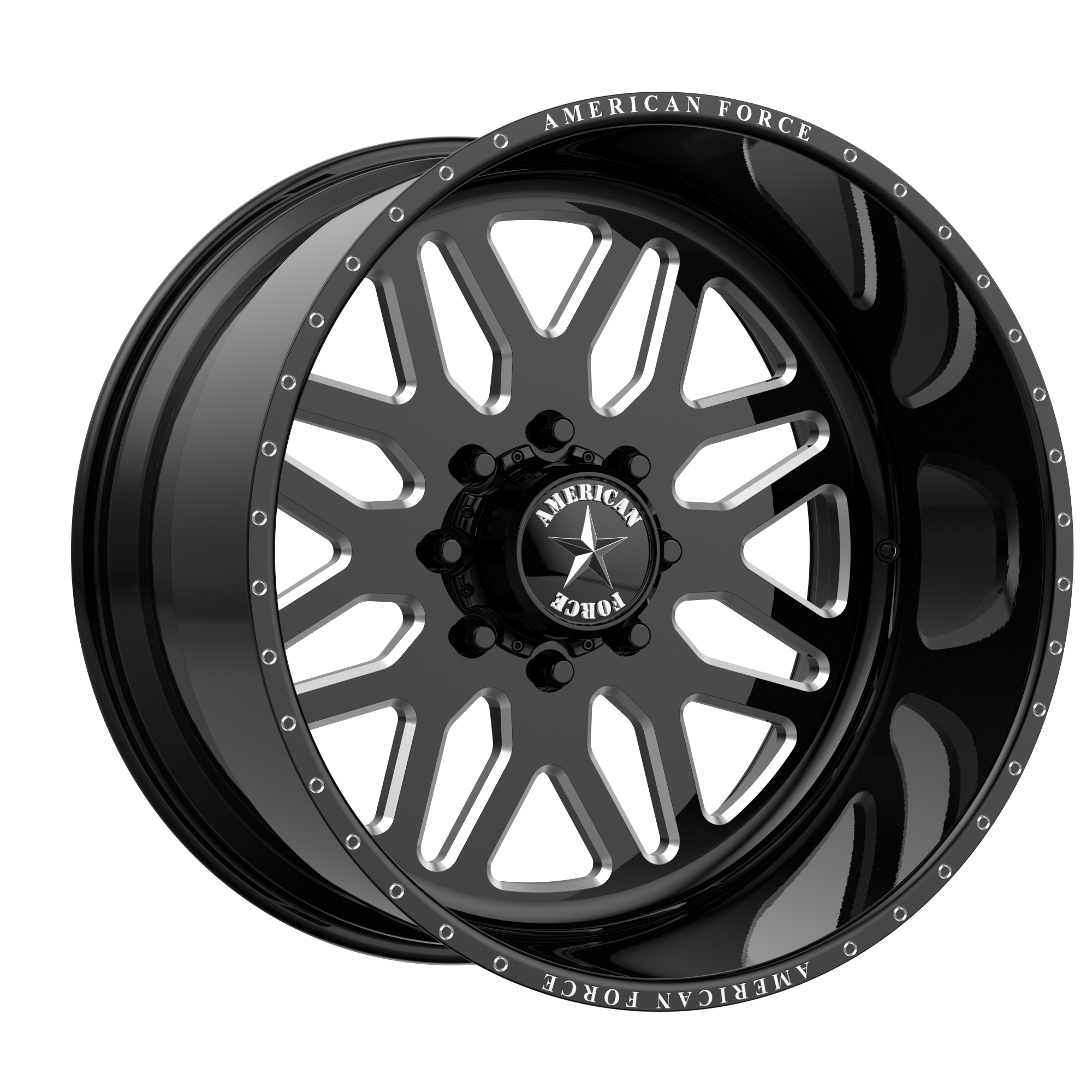 AMERICAN FORCE TRAX SS 22x11 6x139.70 GLOSS BLACK MACHINED (0 mm)