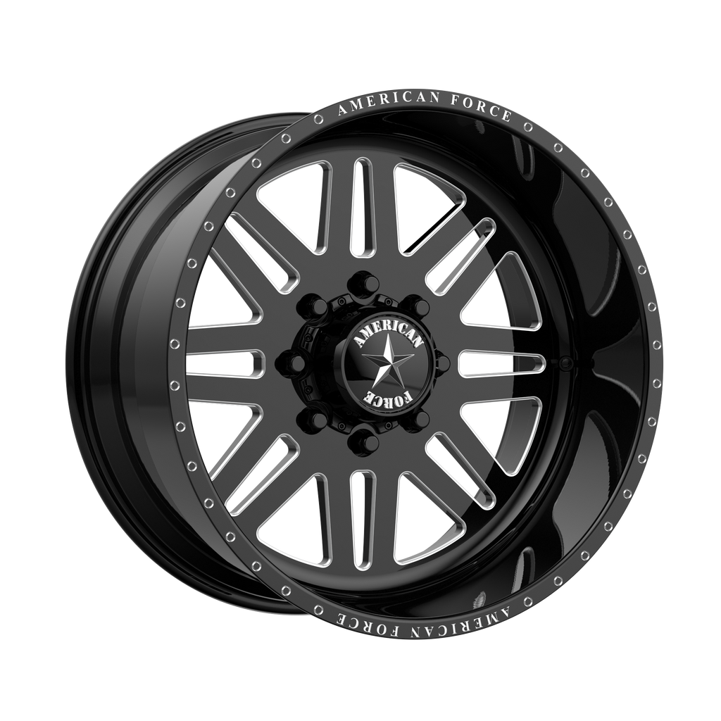 AMERICAN FORCE LIBERTY SS 22x16 8x165.10 GLOSS BLACK MACHINED (-101 mm)