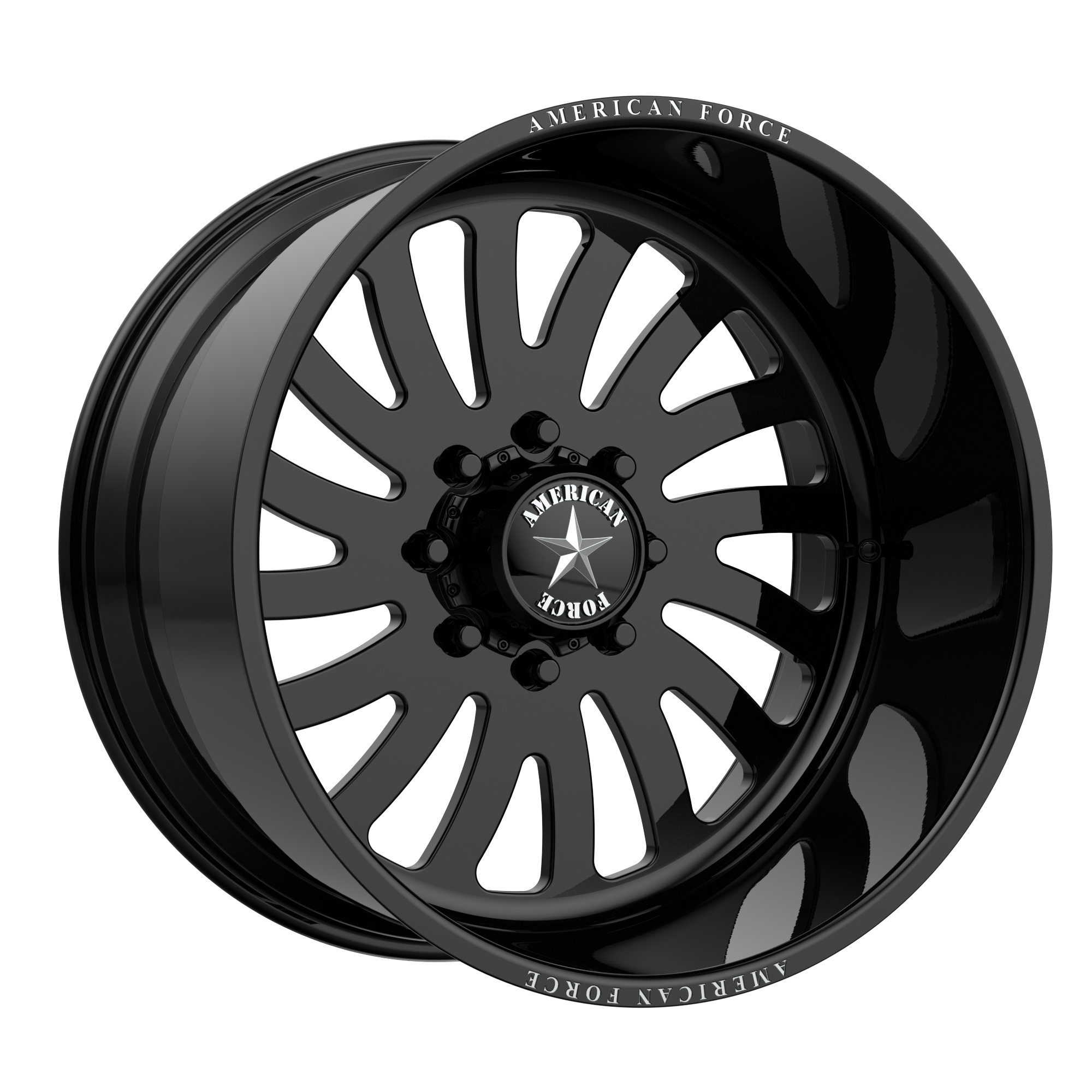 AMERICAN FORCE OCTANE SS 22x16 8x165.10 GLOSS BLACK MACHINED (-99 mm)