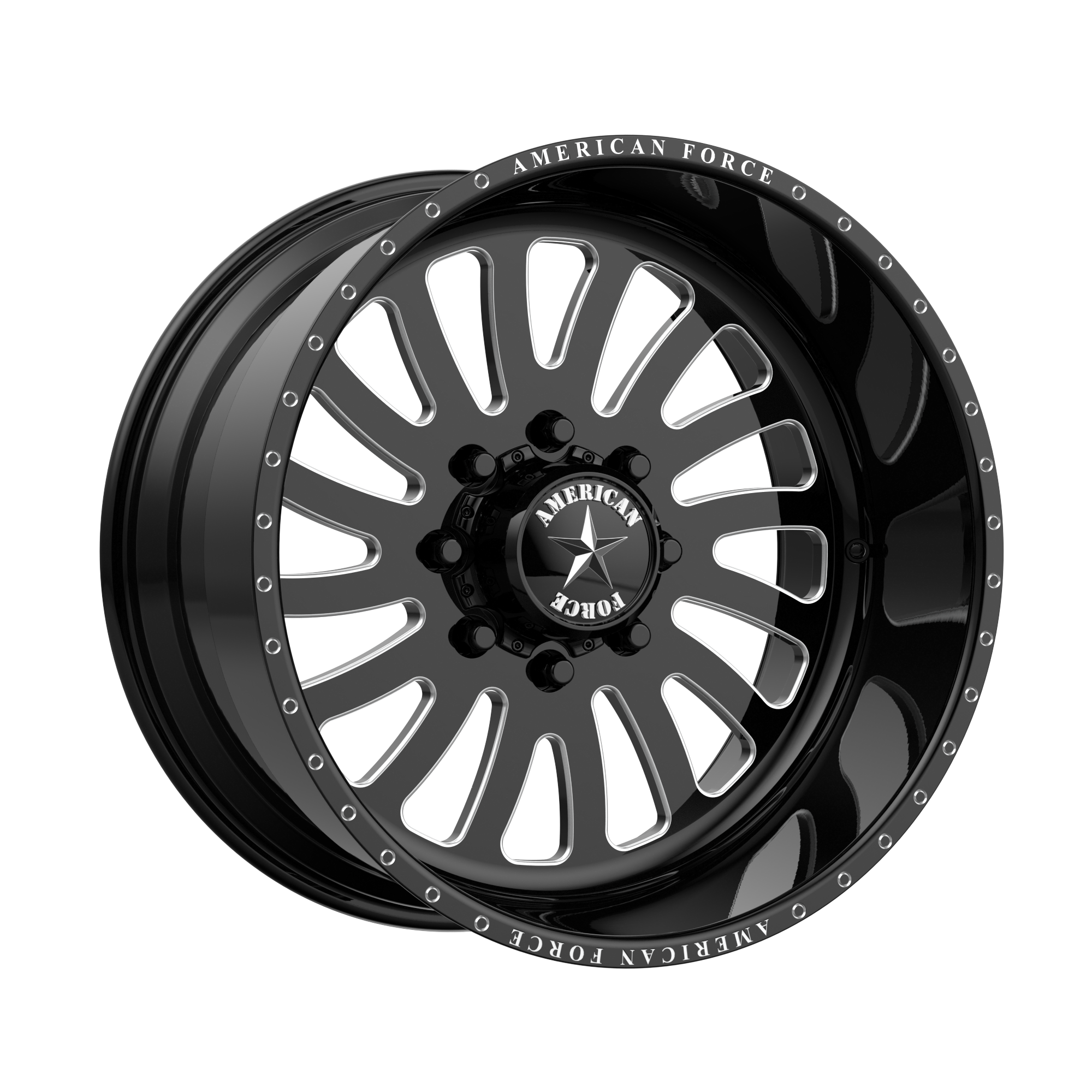 AMERICAN FORCE OCTANE SS 26x14 8x180.00 GLOSS BLACK MACHINED (-73 mm)