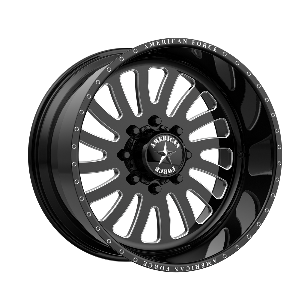 AMERICAN FORCE OCTANE SS 22x16 8x165.10 GLOSS BLACK MACHINED (-101 mm)