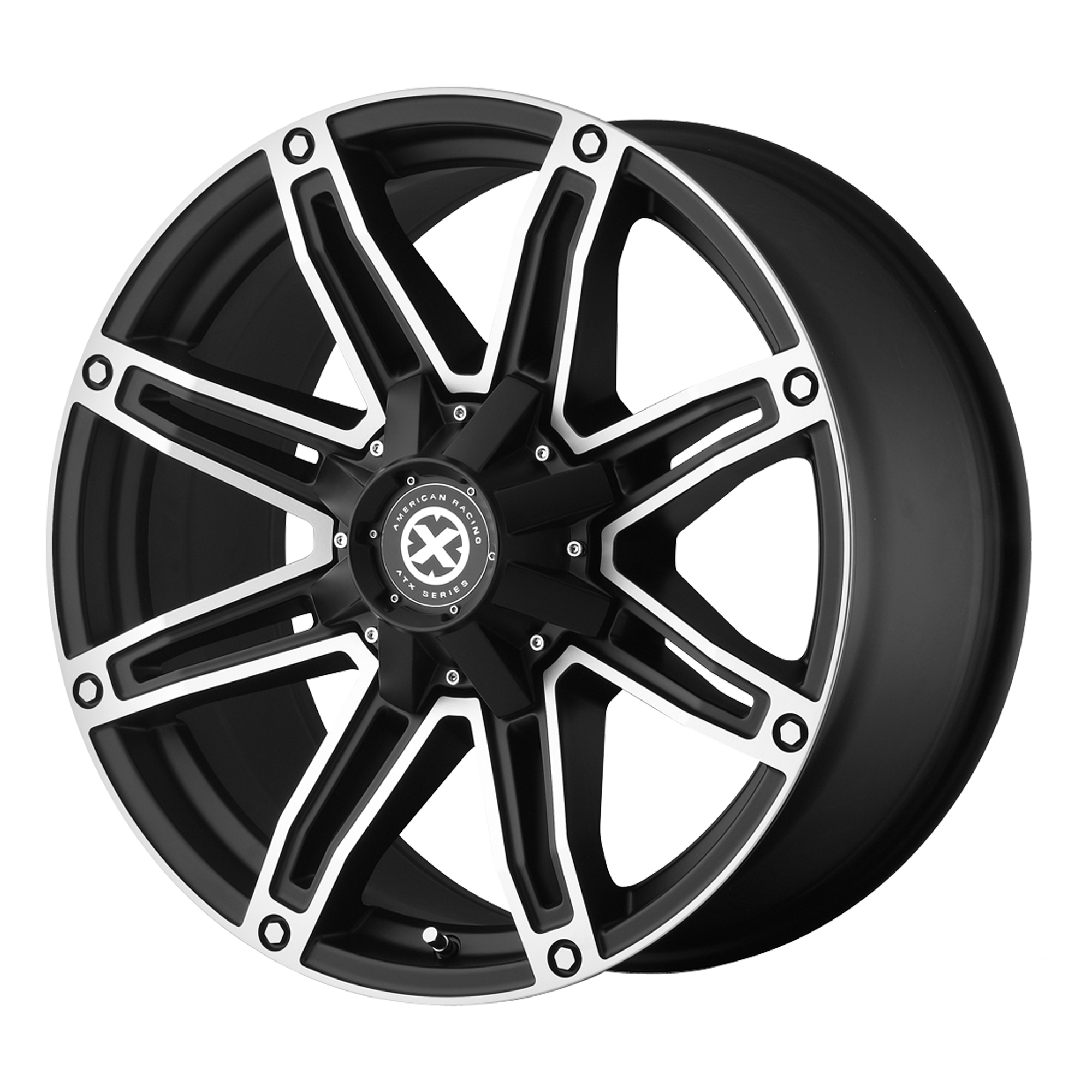 ATX Series AX193 AXE 20X9 18 6X135/6X5.3/6X139.7/6X5.5 Satin Black With Machined Face