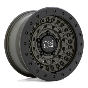 Black Rhino BARRICADE 17X8.5 10 6X135/6X5.3 OLIVE DABE GREEN WITH BLACK ROCK GUARD