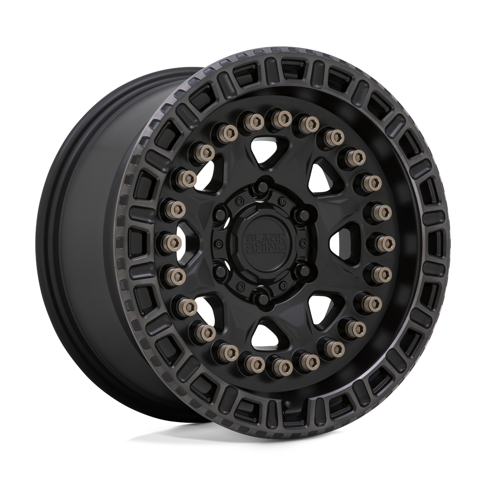 Black Rhino CARBINE 17X8.5 0 6X139.7/6X5.5 MATTE BLACK W/ MACHINED TINTED RING & BRONZE BOLTS