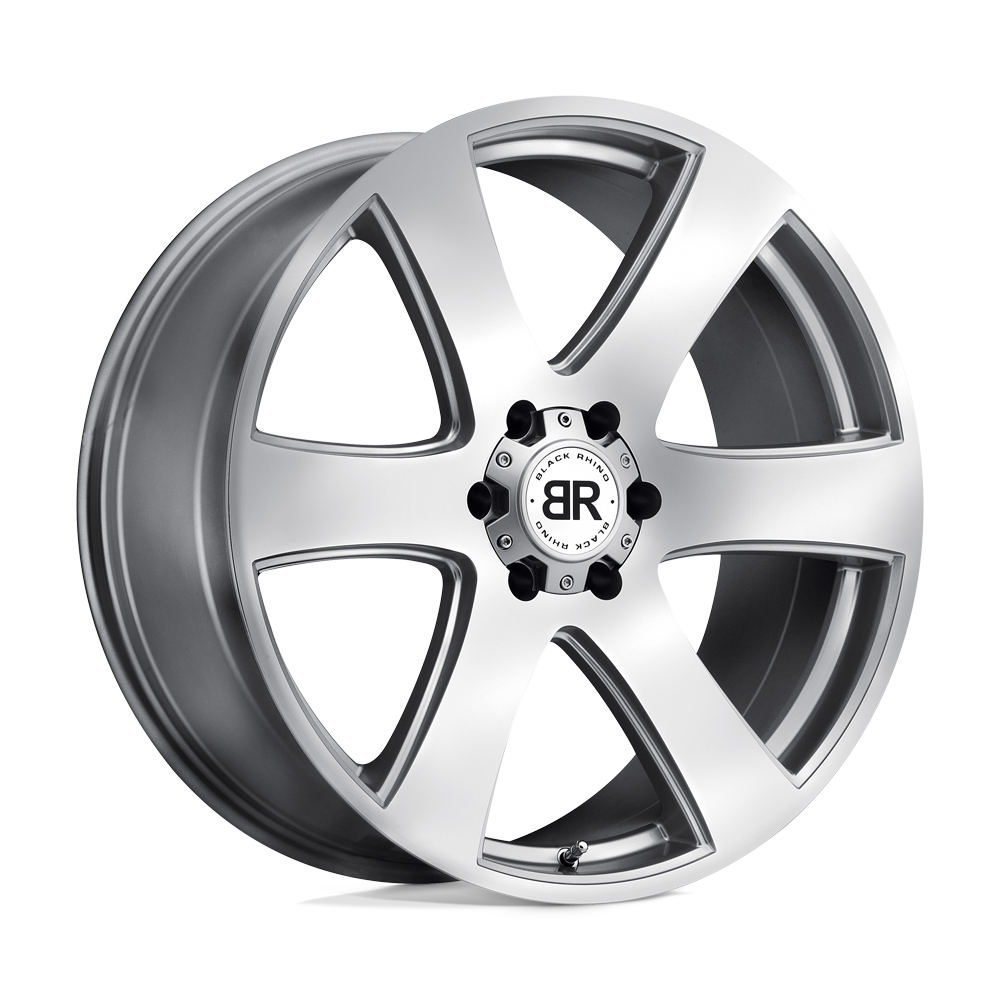 Black Rhino HAKA 20X8.5 30 6X139.7/6X5.5 SILVER W/ MACHINE FACE