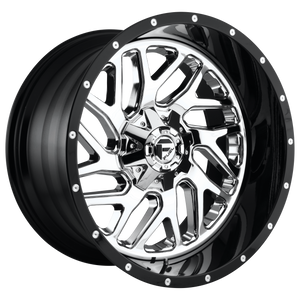 Fuel 2PC D211 TRITON 20x10 -19 5x139.7/5x150/5x5.5/150 CHROME PLATED GLOSS BLACK LIP