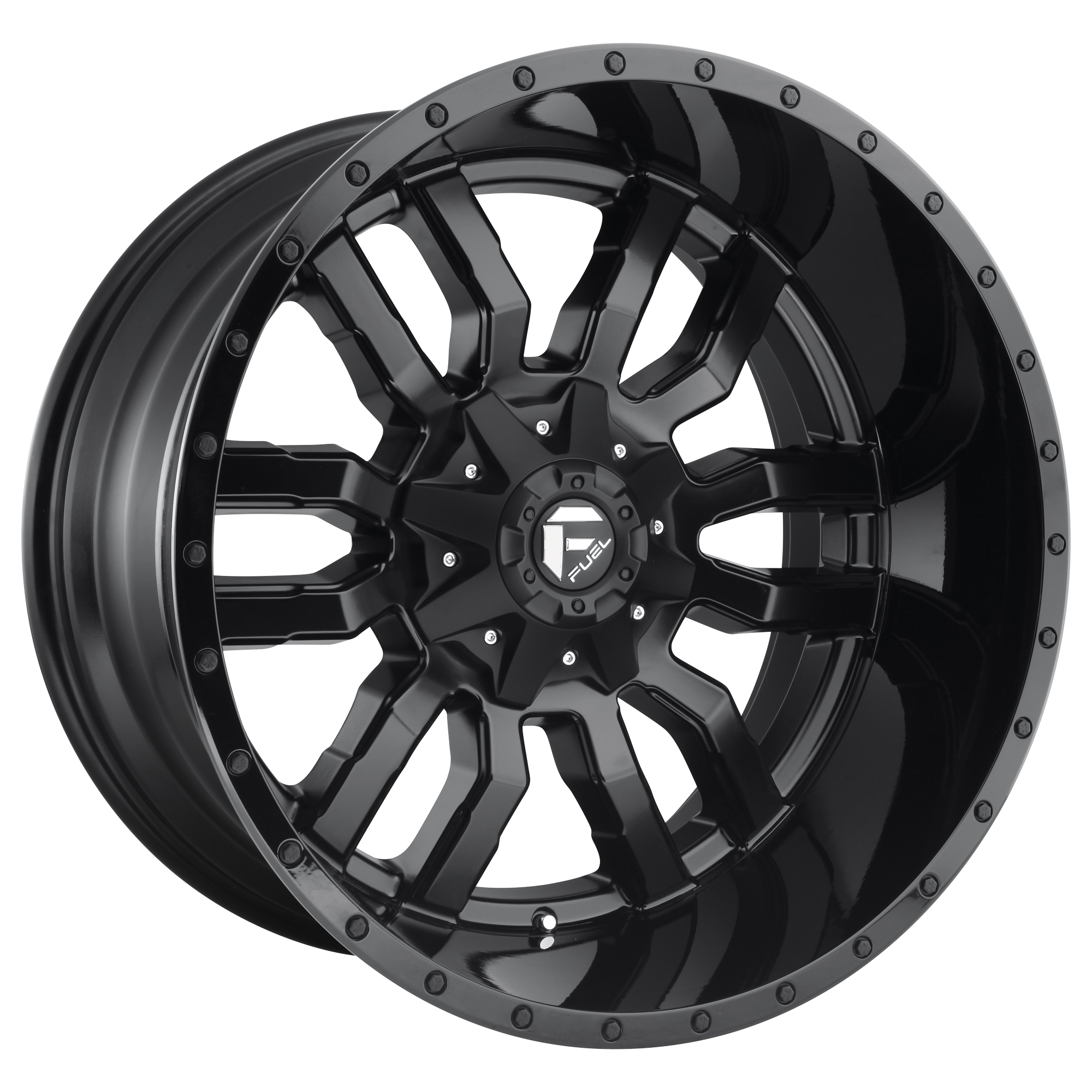 Fuel 1PC D596 SLEDGE 20X10 -19 6X135/6X139.7 MATTE BLACK GLOSS BLACK LIP