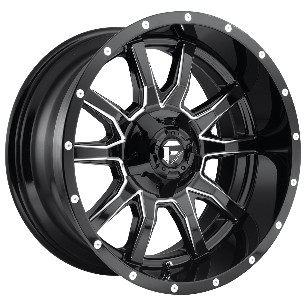 Fuel 1PC D627 VANDAL 20X9 19 6X135/6X139.7 GLOSS BLACK MILLED