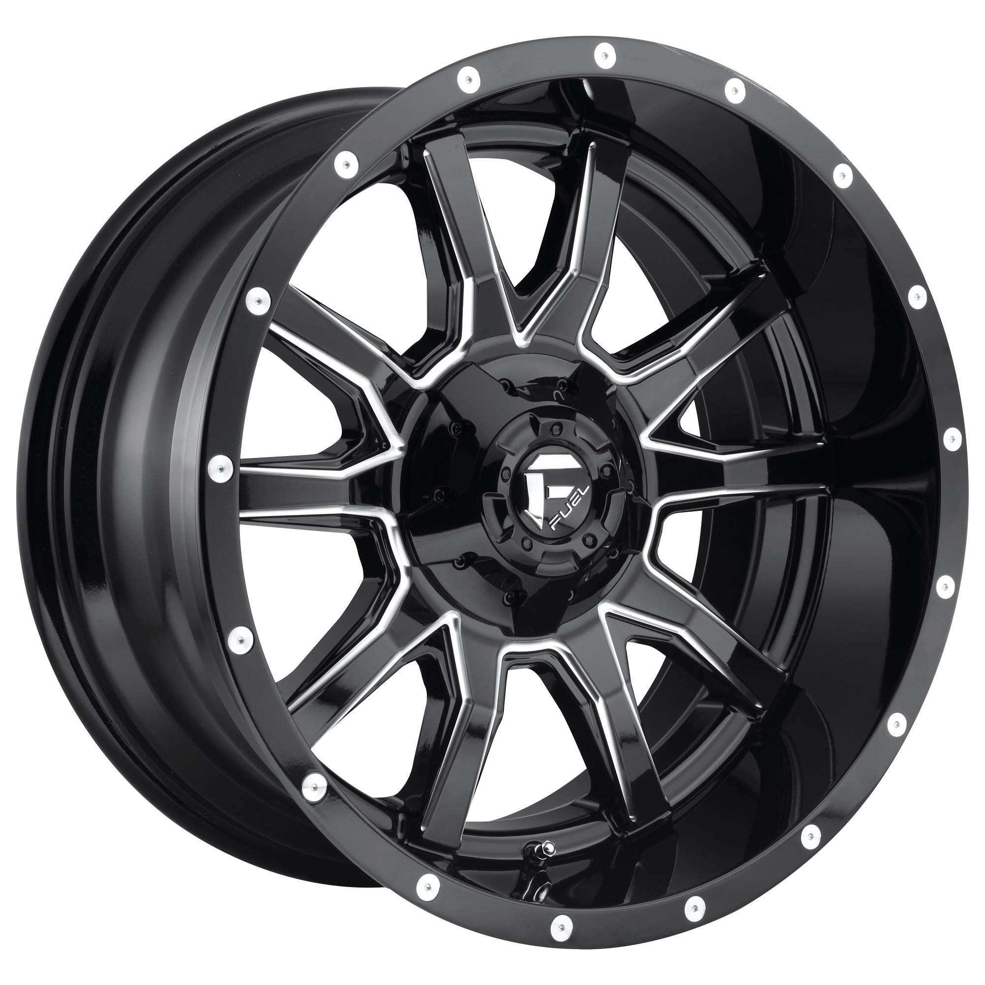 Fuel 1PC D627 VANDAL 20X9 19 6X135/6X139.7 GLOSS BLACK MILLED