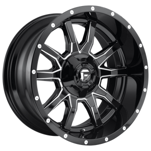 Fuel 1PC D627 VANDAL 20X9 19 6X135/6X139.7 GLOSS BLACK MILLED