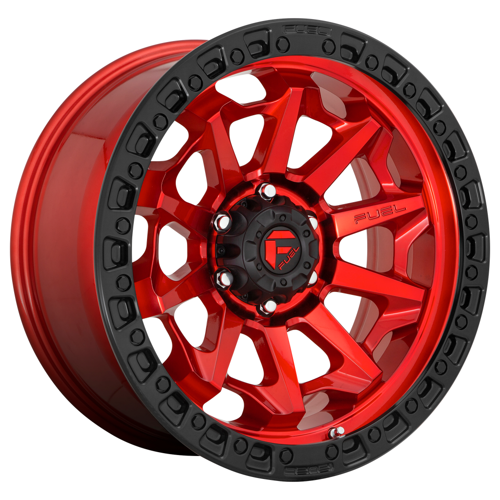 Fuel 1PC D695 COVERT 18X9 1 8X170/8X6.7 CANDY RED BLACK BEAD RING