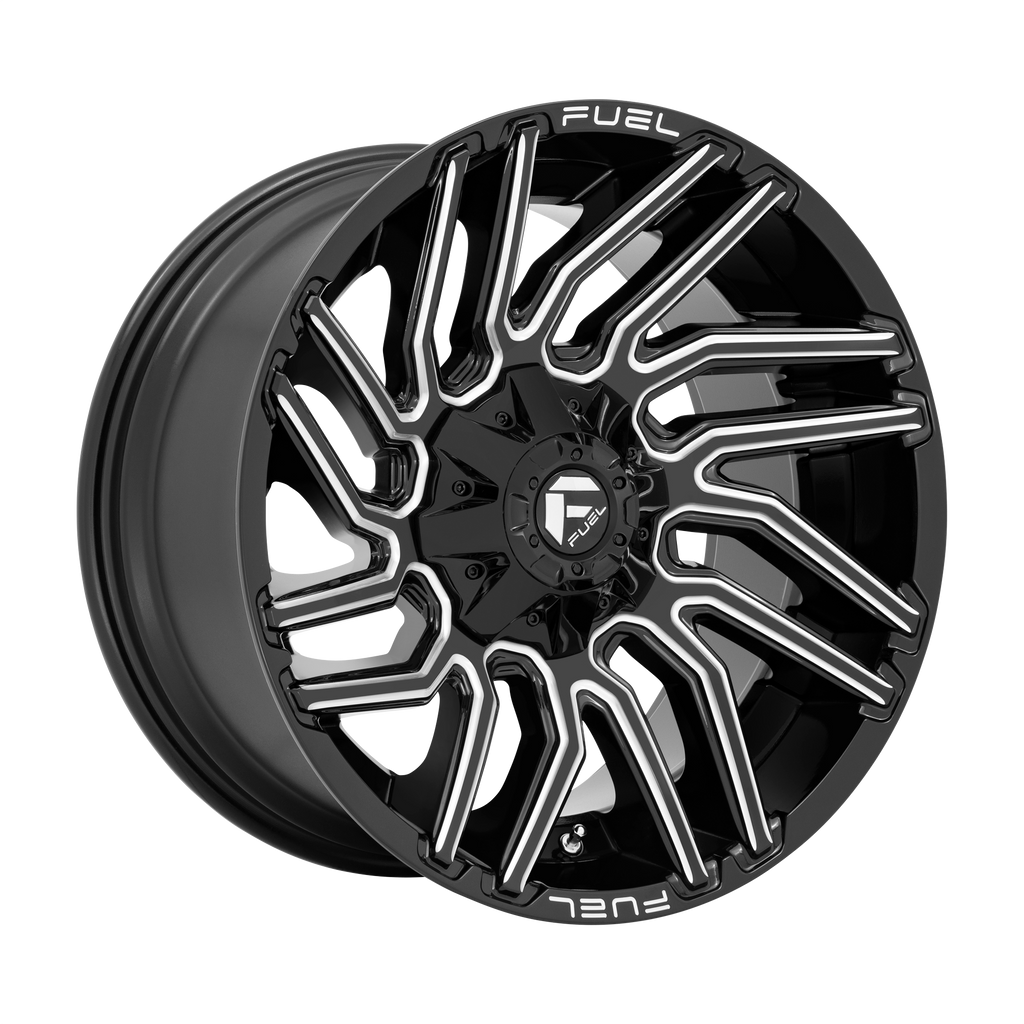 Fuel 1PC D773 TYPHOON 20X10 -18 6X135/6X139.7 GLOSS BLACK MILLED