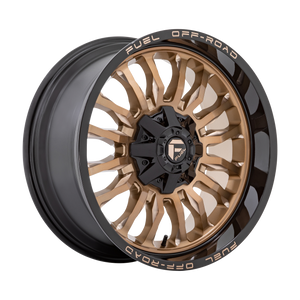 Fuel 1PC D797 ARC 20X9 1 8X165.1 PLATINUM BRONZE WITH BLACK LIP