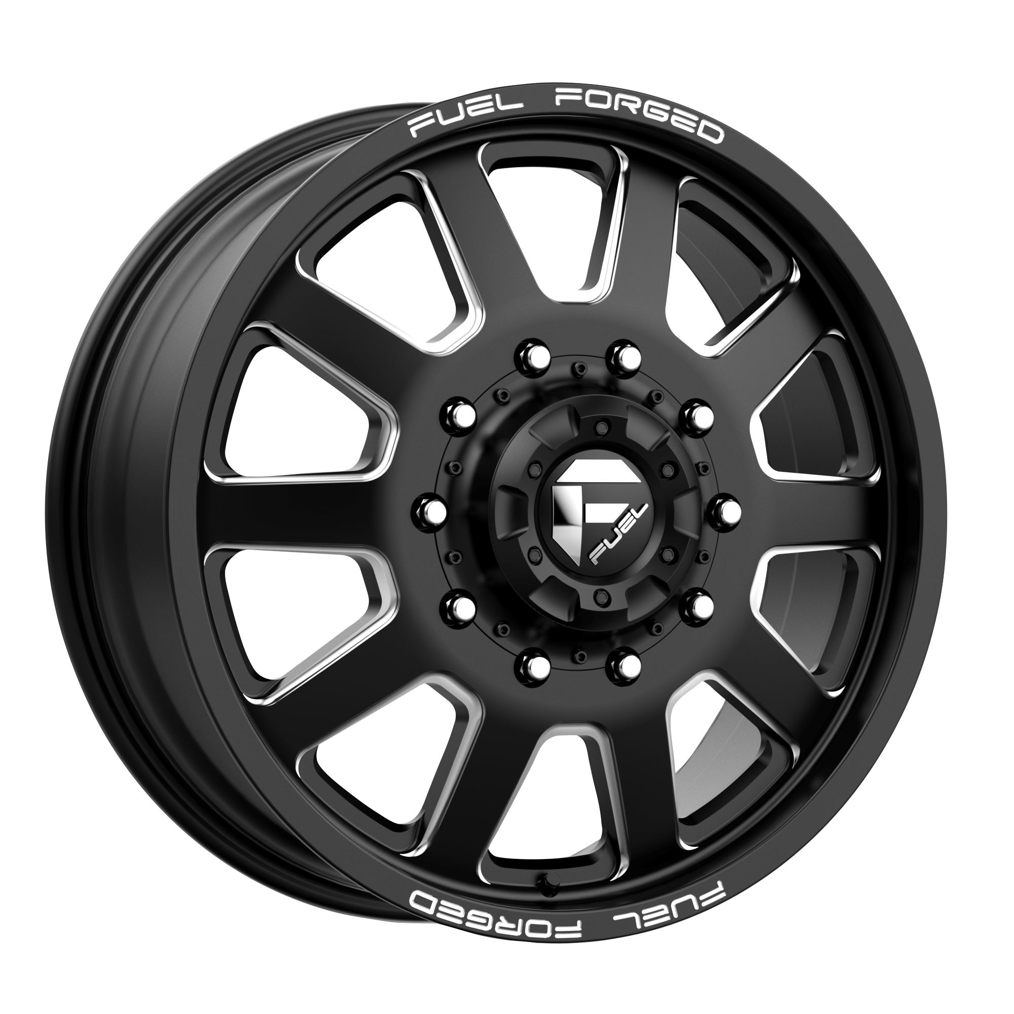 Fuel Mono DE09 FF09D 24X12 -50 8X180/8X7.1 Matte Black Milled