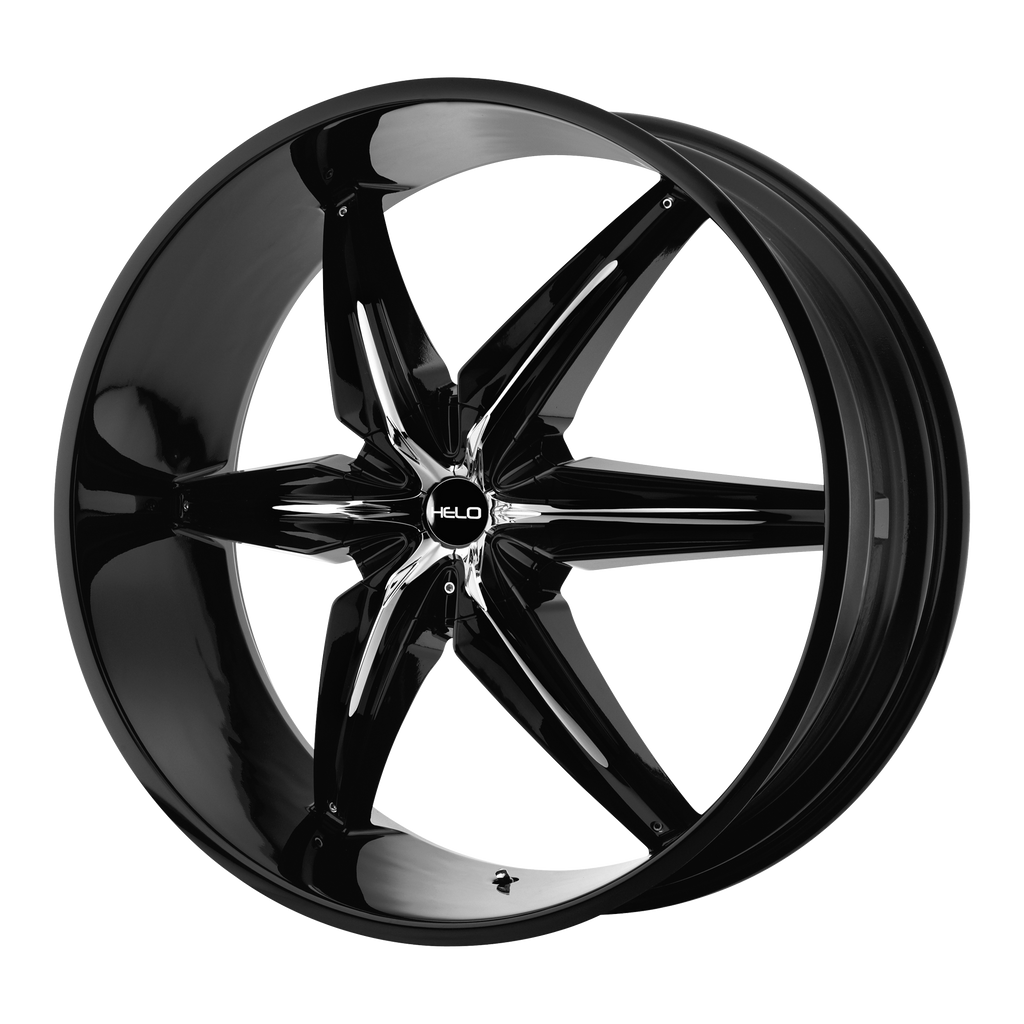 Helo HE866 20X8.5 35 6X139.7/6X5.5 Gloss Black With Removable Chrome Accents