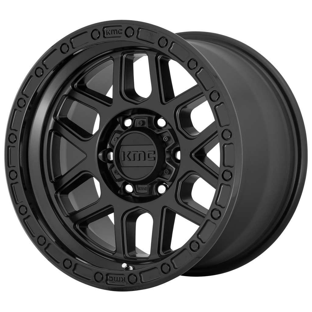 KMC KM544 MESA 20X9 18  8X170/8X6.7 Satin Black With Gloss Black Lip