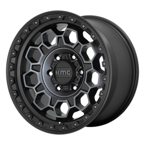 KMC KM545 TREK 17X8 38 5X108 SATIN BLACK WITH GRAY TINT