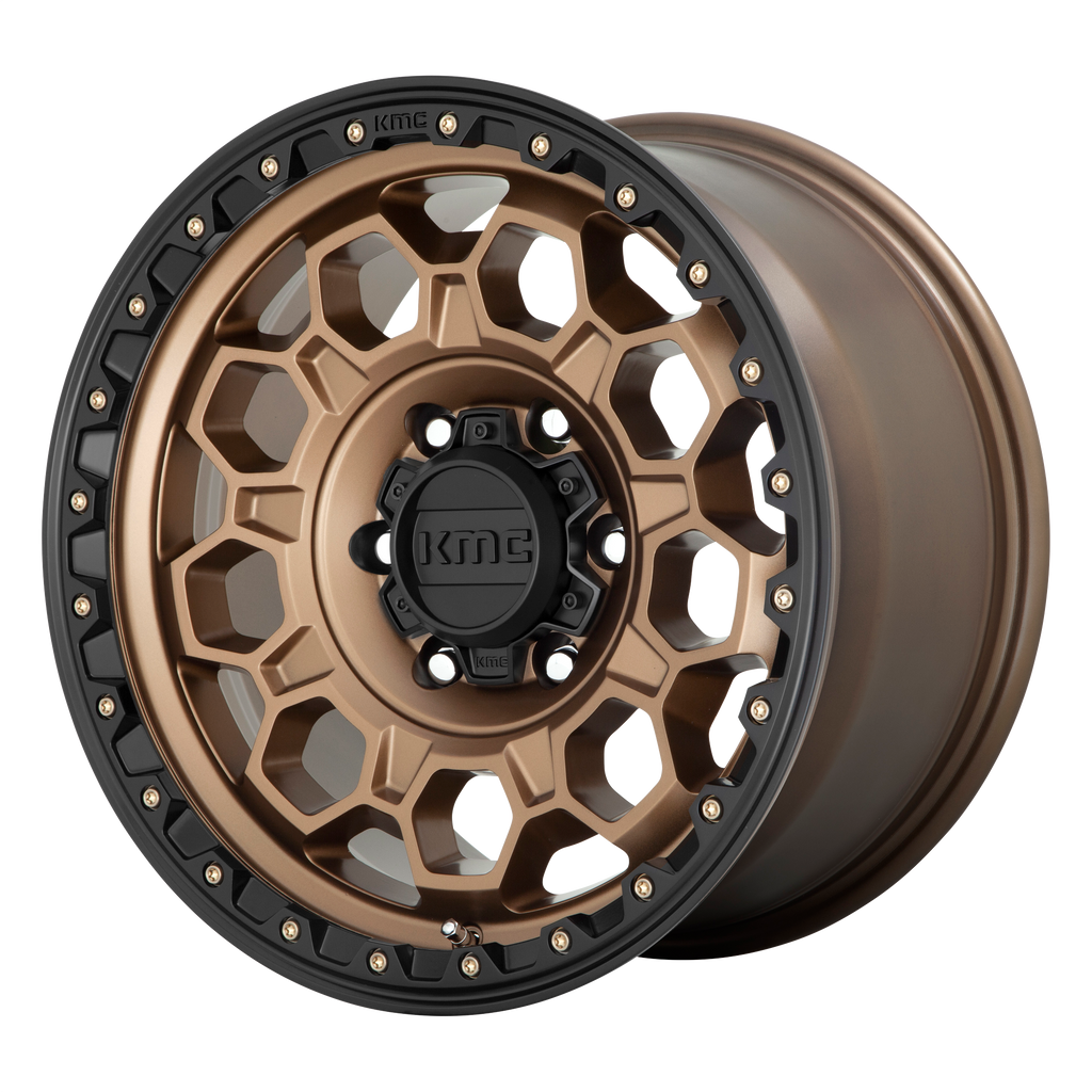 KMC KM545 TREK 17X8 38 5X108 MATTE BRONZE WITH BLACK LIP