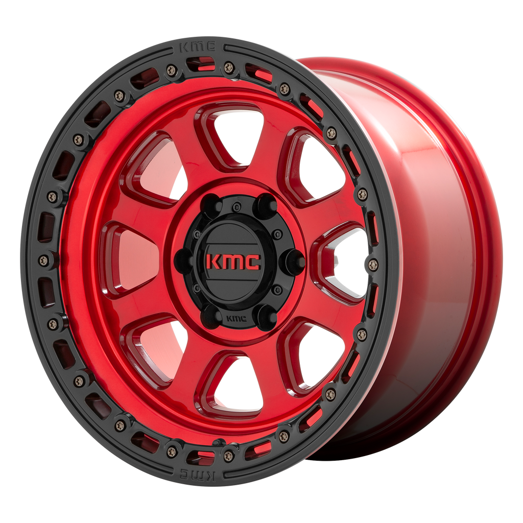 KMC KM548 CHASE 20X9 0 6X135/6X5.3 Candy Red With Black Lip