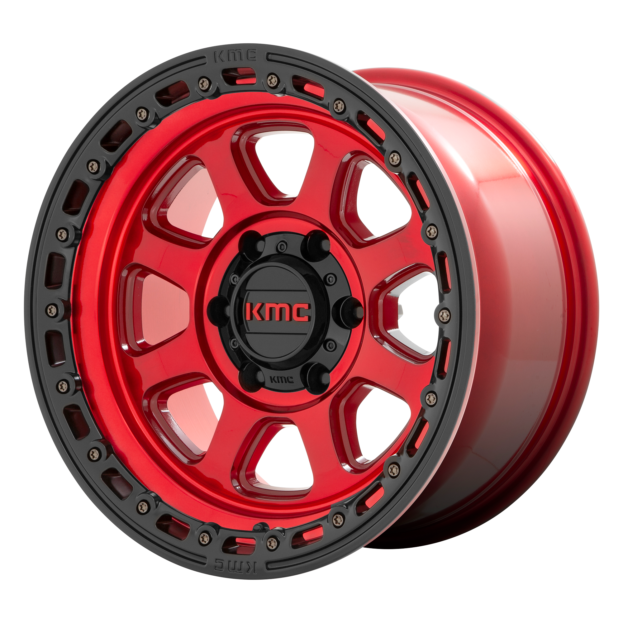 KMC KM548 CHASE 20X9 0 6X135/6X5.3 Candy Red With Black Lip