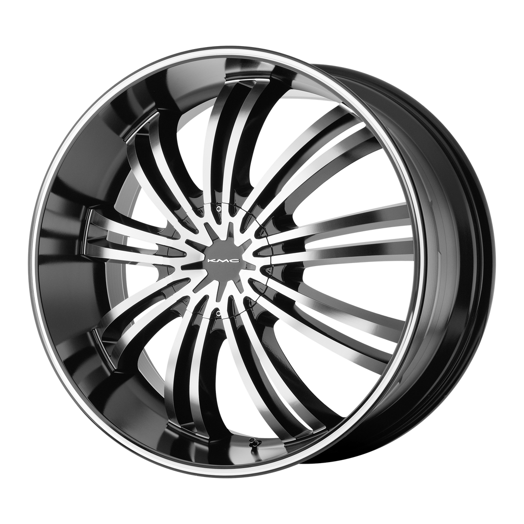 KMC KM682 SPIDER 20X8.5 35 6X135/6X5.3/6X139.7/6X5.5 Gloss Black Machined