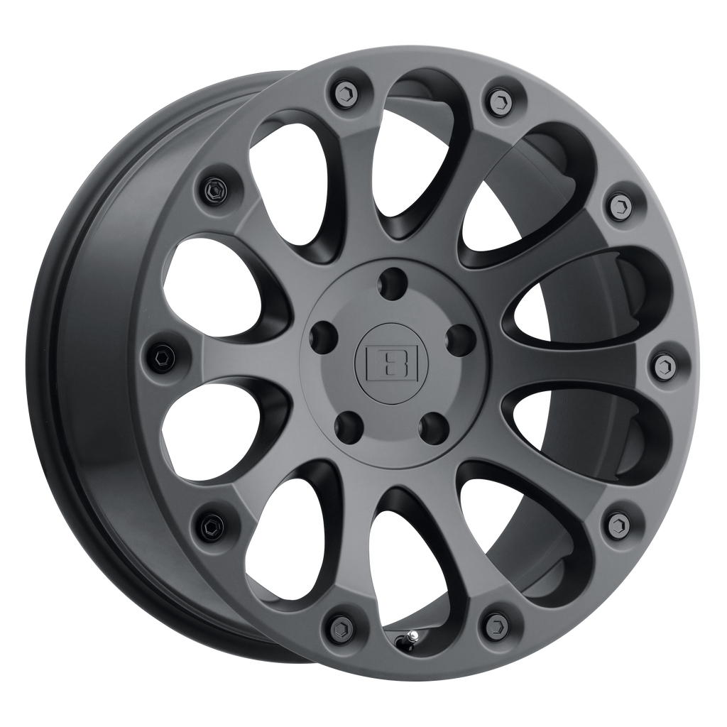 Level 8 IMPACT 17X8.5 -24 5X114.3/5X4.5 MATTE BLACK