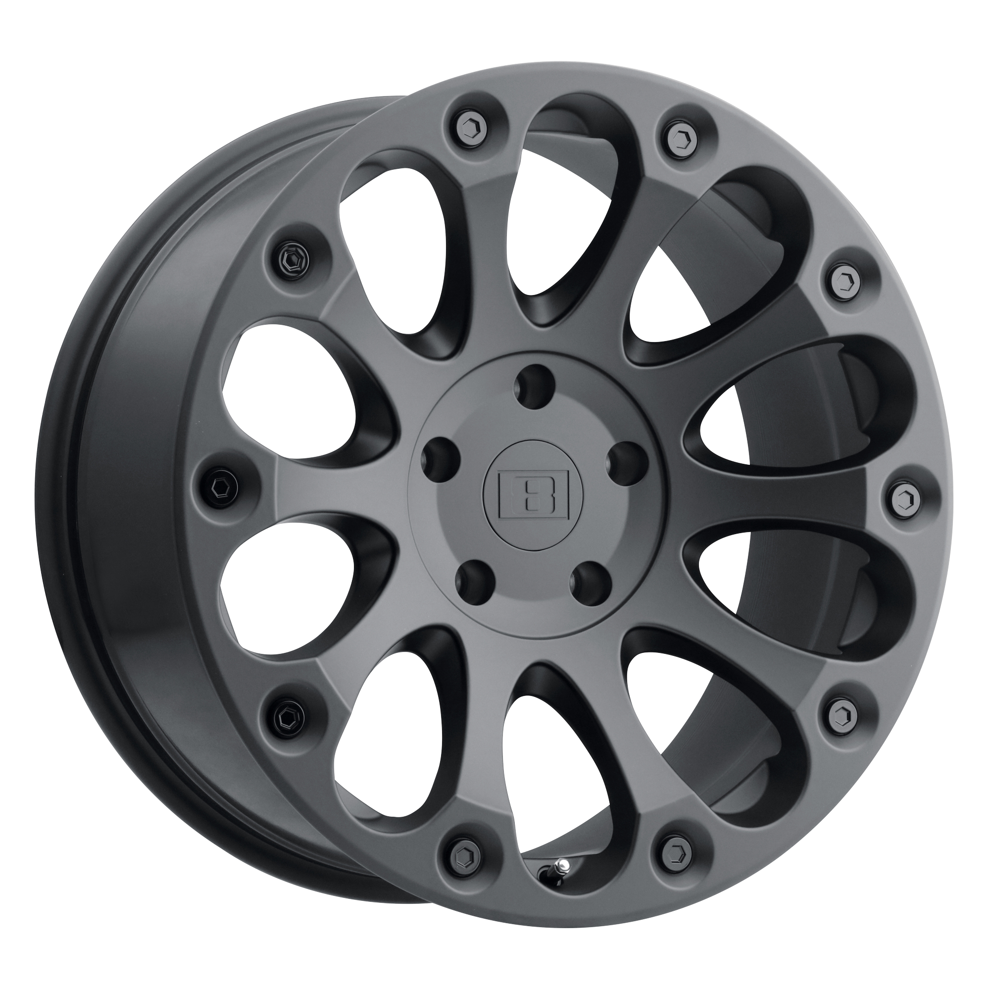 Level 8 IMPACT 17X8.5 -24 5X114.3/5X4.5 MATTE BLACK