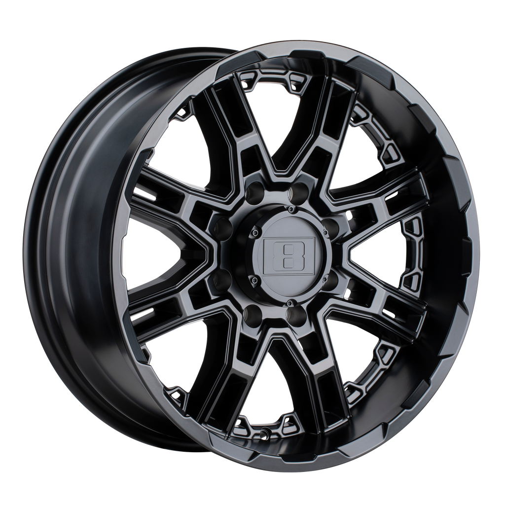 Level 8 SLINGSHOT 17X8.5 10 6X139.7/6X5.5 MATTE BLACK