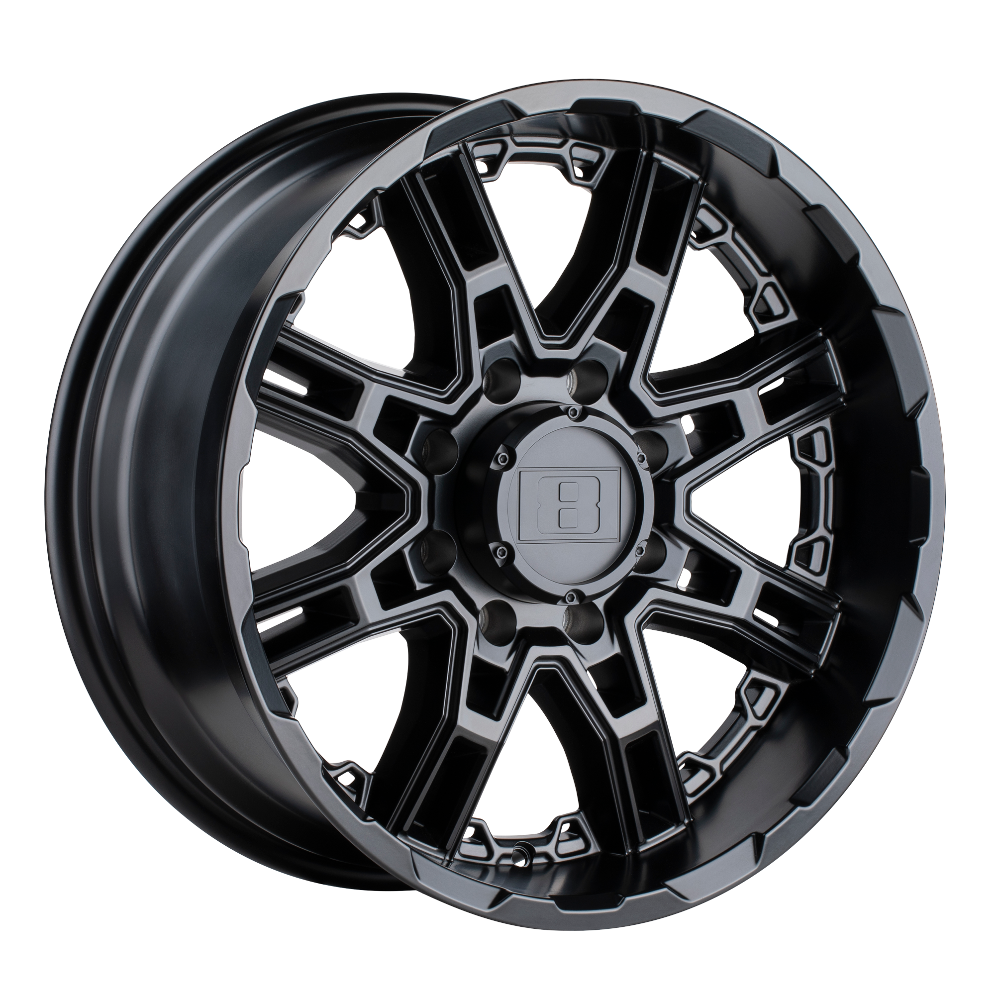 Level 8 SLINGSHOT 17X8.5 10 6X139.7/6X5.5 MATTE BLACK