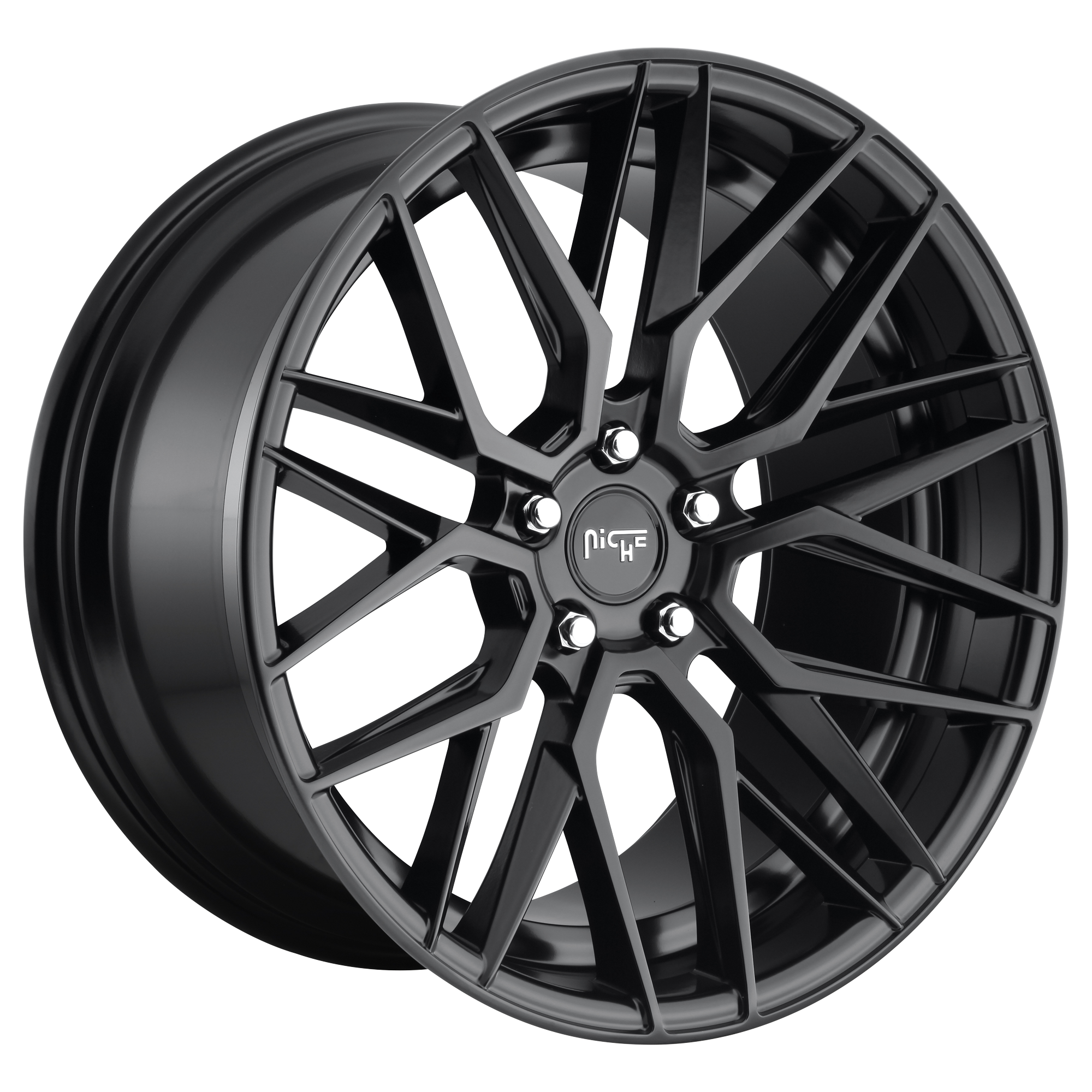 Niche 1PC M190 GAMMA 19x8.5 40 5x108/5x4.25 MATTE BLACK