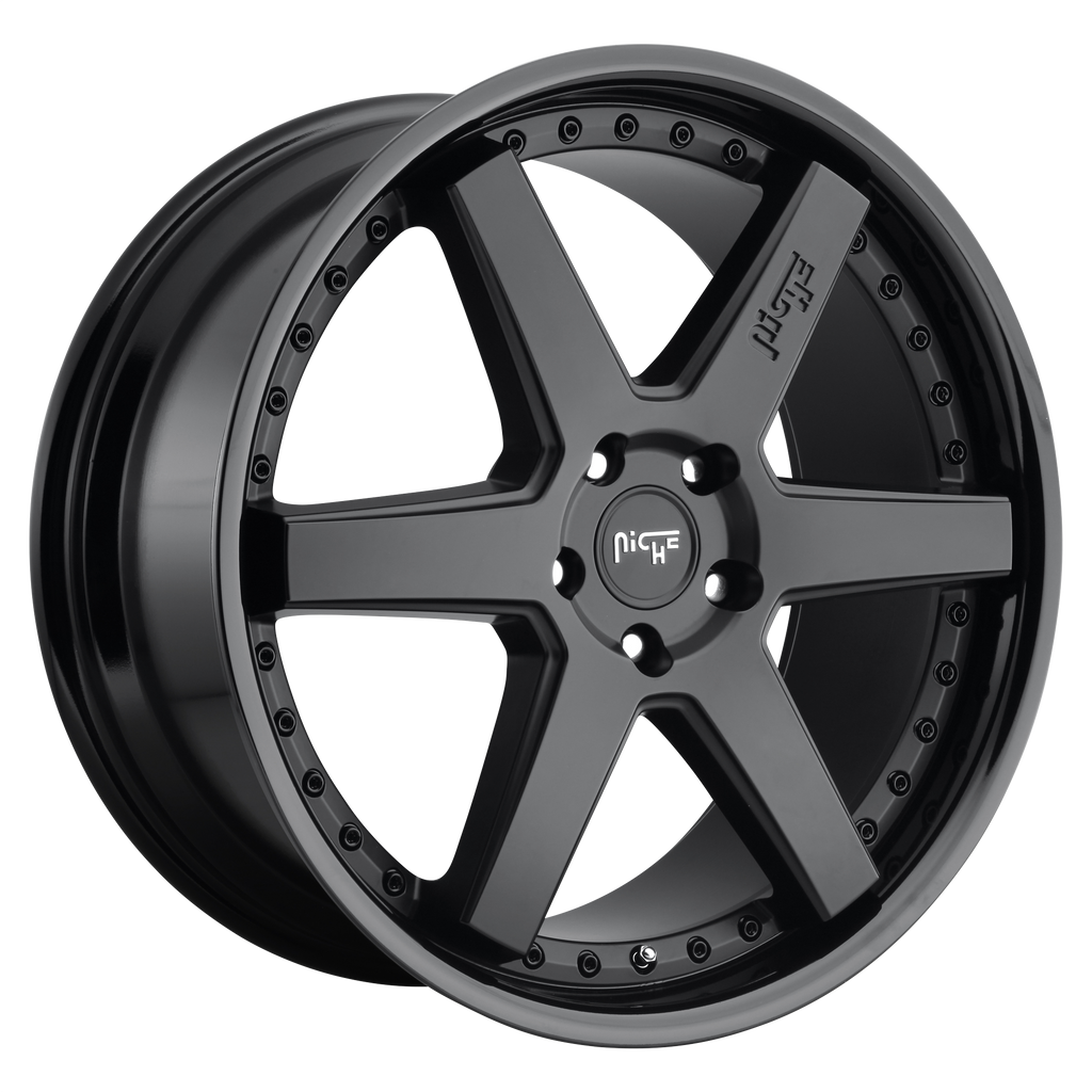 Niche 1PC M192 ALTAIR 18x8.5 40 5x108/5x4.25 GLOSS BLACK MATTE BLACK