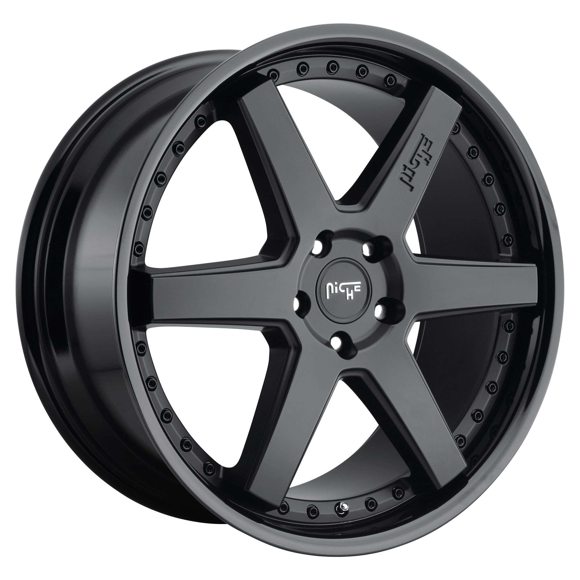 Niche 1PC M192 ALTAIR 18x8.5 40 5x108/5x4.25 GLOSS BLACK MATTE BLACK