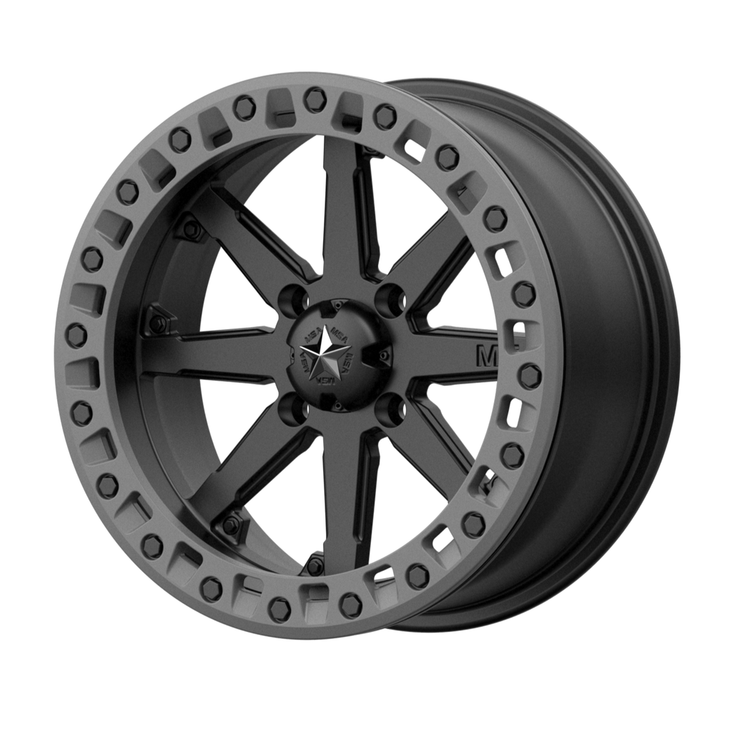 MSA Offroad Wheels M31 LOK2 14x7 0 4x156/4x156 Satin Black Matte Gray Ring