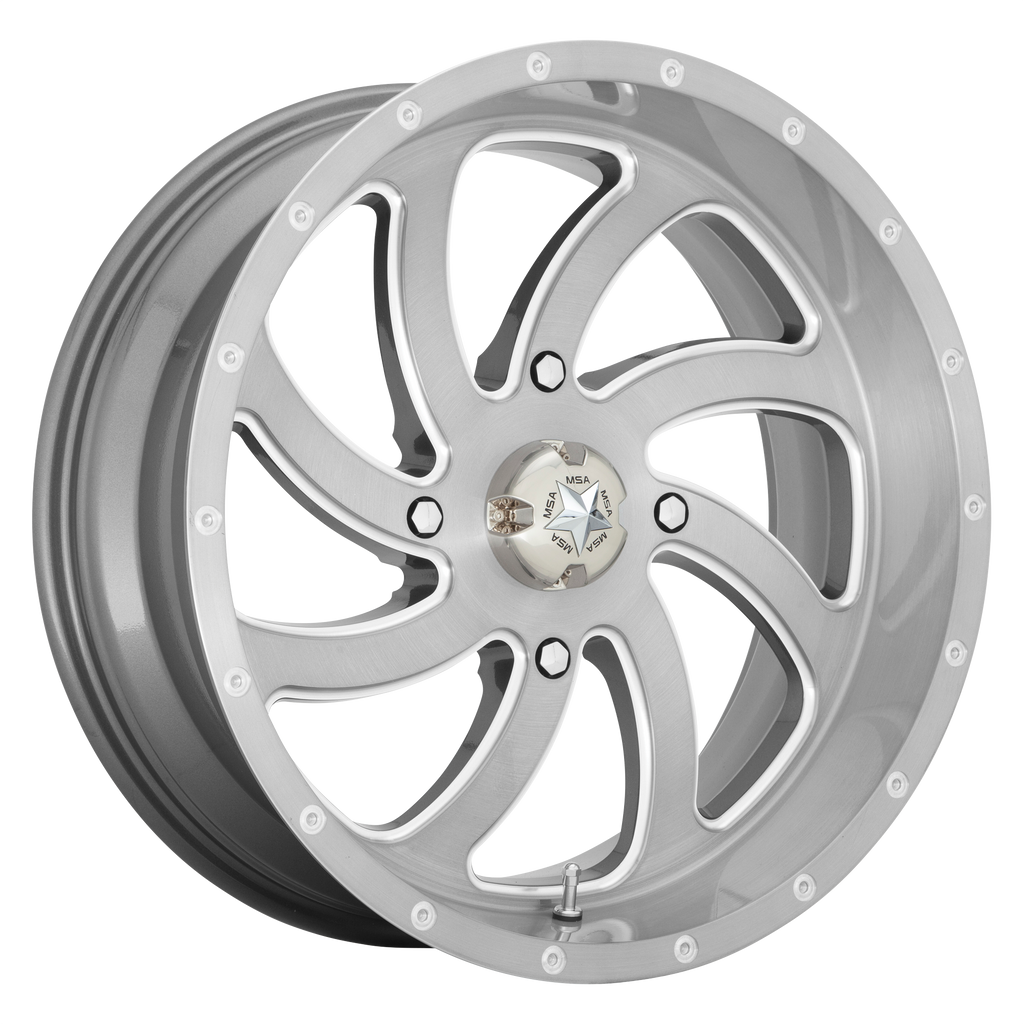 MSA Offroad Wheels M36 SWITCH 22x7 0 4x156/4x156 Brushed Titanium