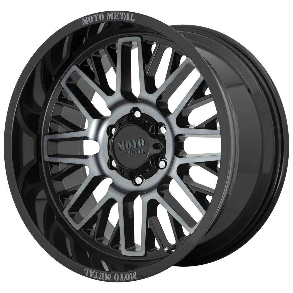 Moto Metal MO802 20x10 -18 6x139.7/6x5.5 Gloss Black Machined With Gray Tint