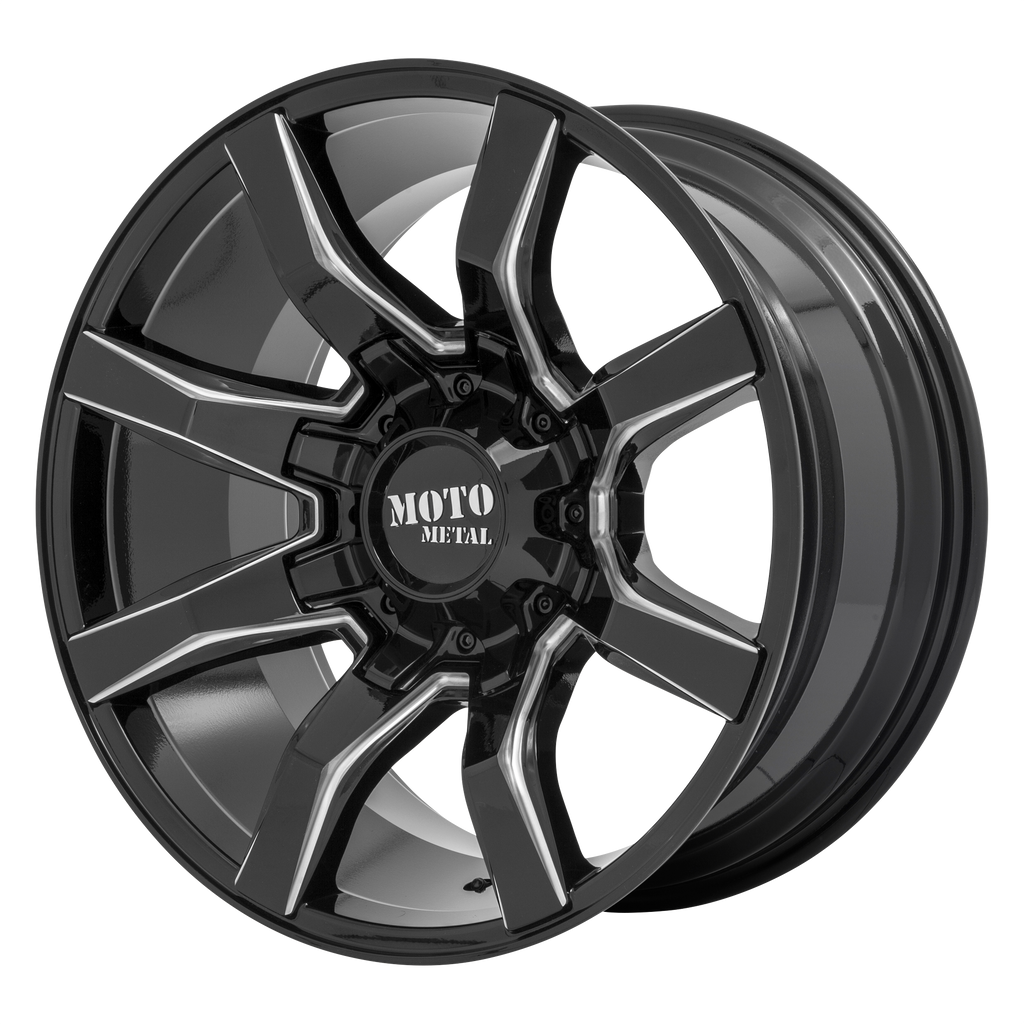 Moto Metal MO804 SPIDER 20X10 12 6X135/6X139.7 GLOSS BLACK MILLED