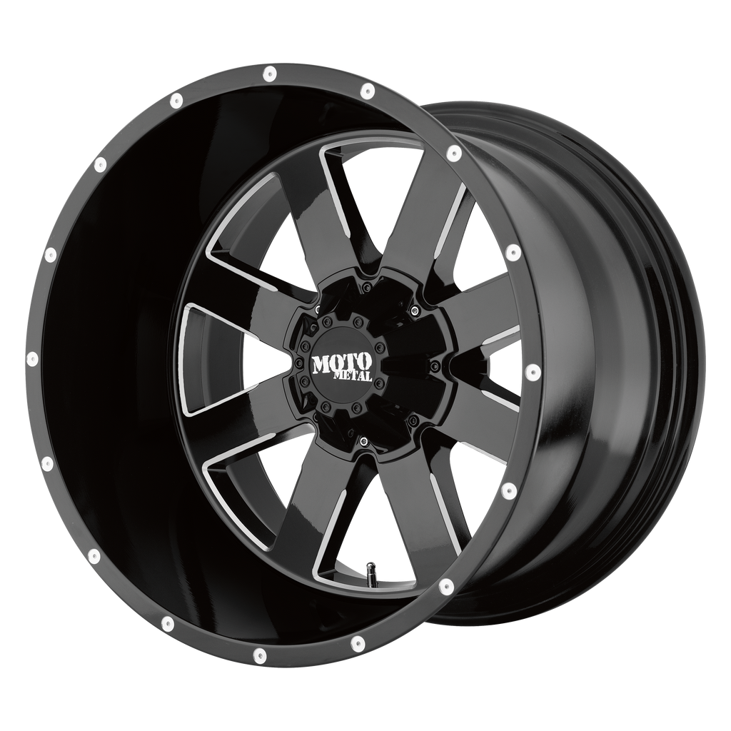 Moto Metal MO962 17x10 -24 BLANK/BLANK Gloss Black Milled