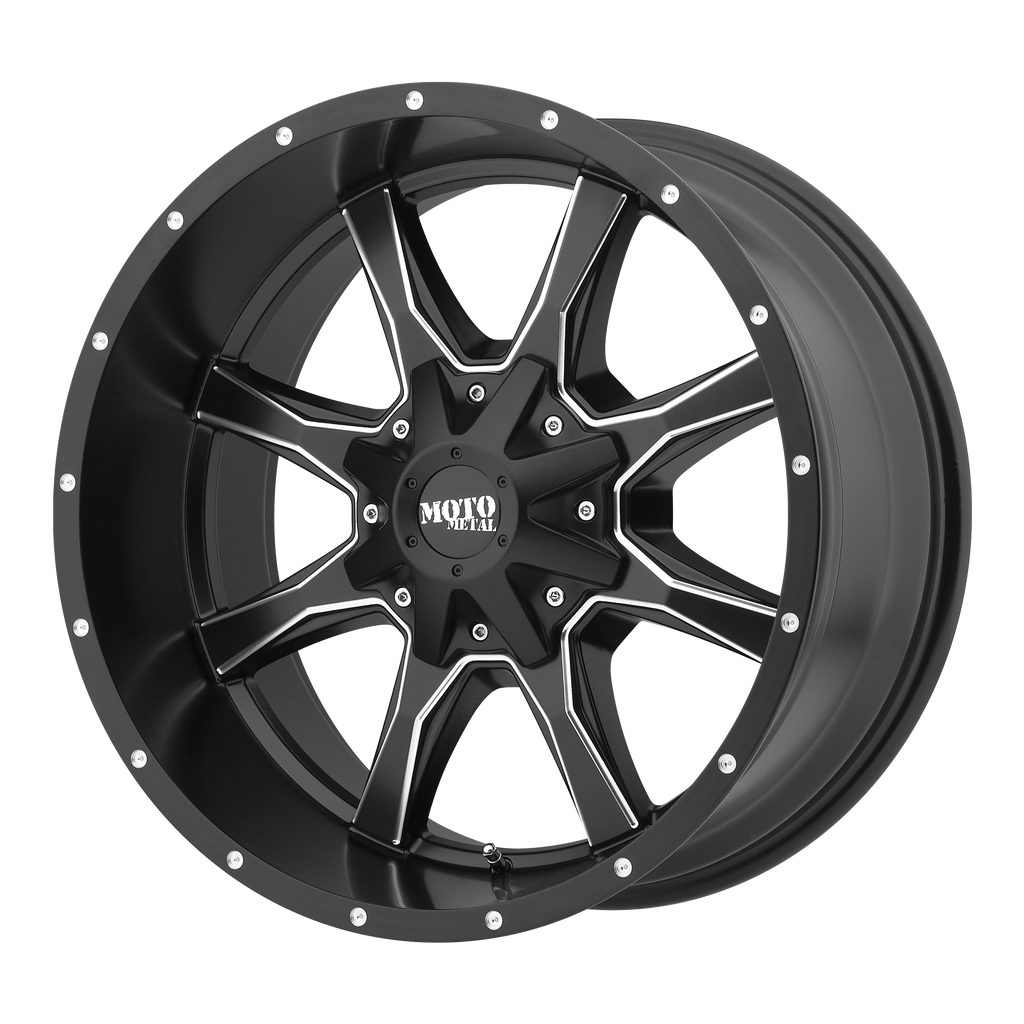 Moto Metal MO970 17X8 0 6X135/6X139.7 SEMI GLOSS BLACK MILLED