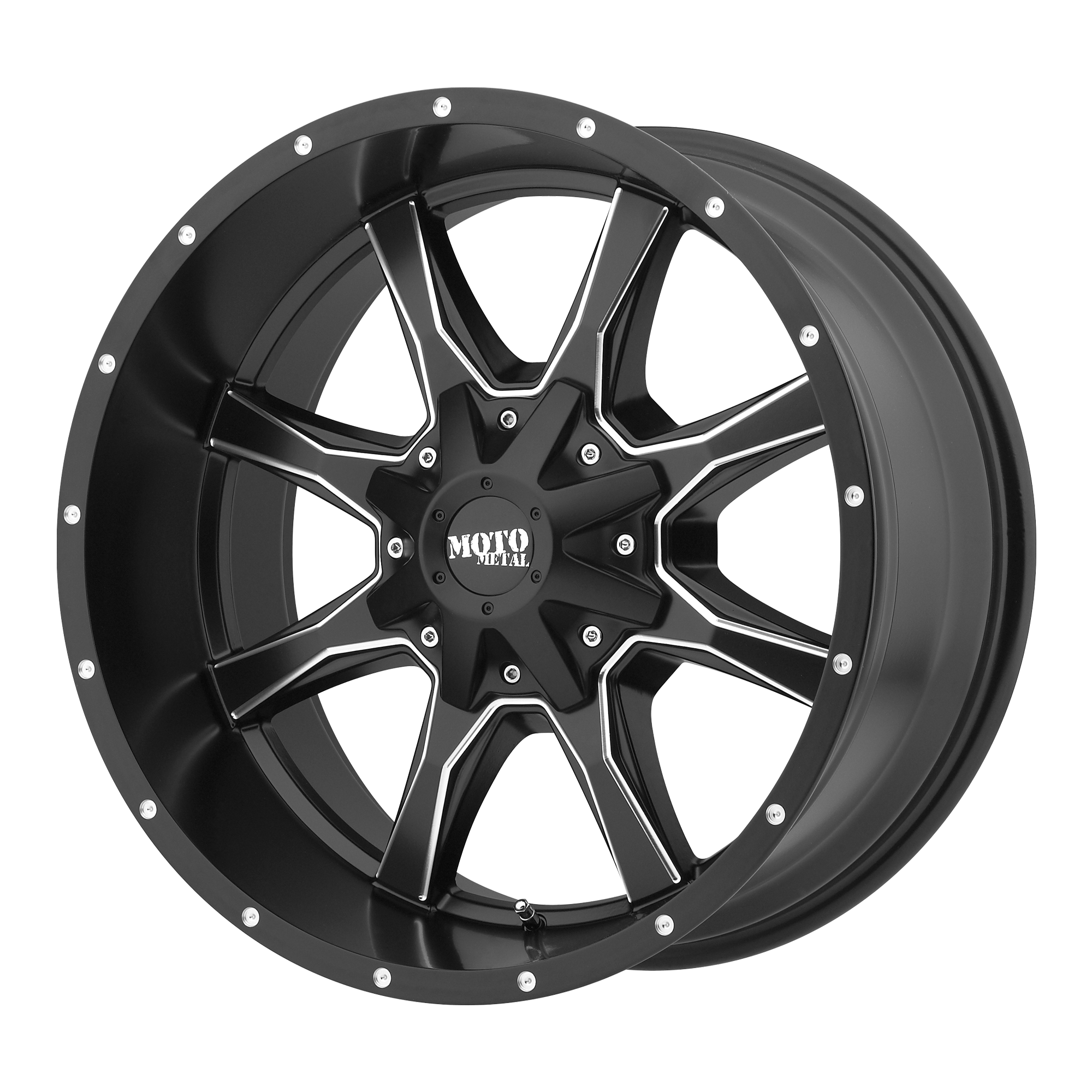 Moto Metal MO970 17X8 0 6X135/6X139.7 SEMI GLOSS BLACK MILLED