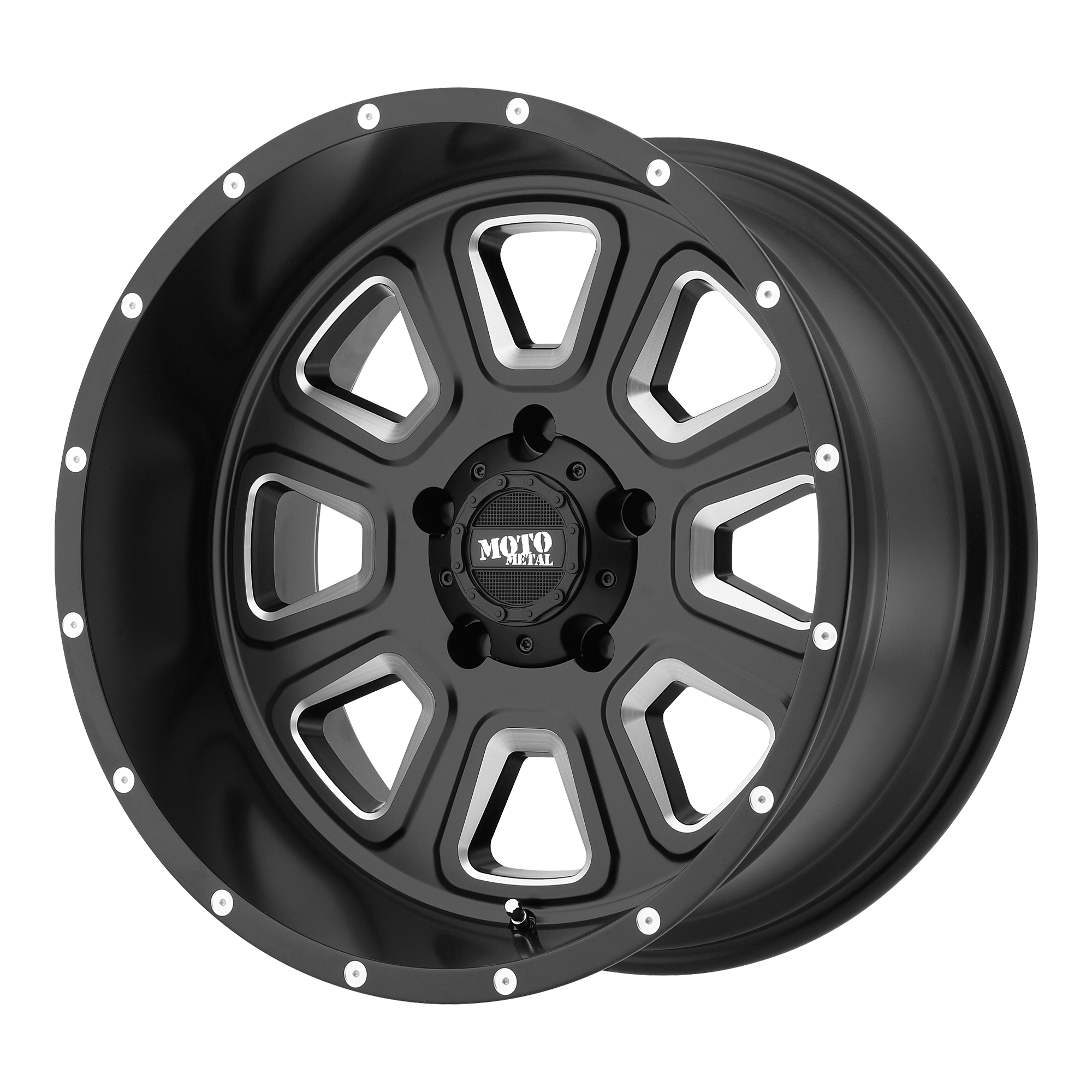 Moto Metal MO972 20X10 -24 6X139.7/6X5.5 Satin Black Milled