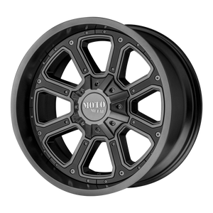 Moto Metal MO984 SHIFT 17X9 -12 6X135/6X139.7 MATTE GRAY GLOSS BLACK INSERTS